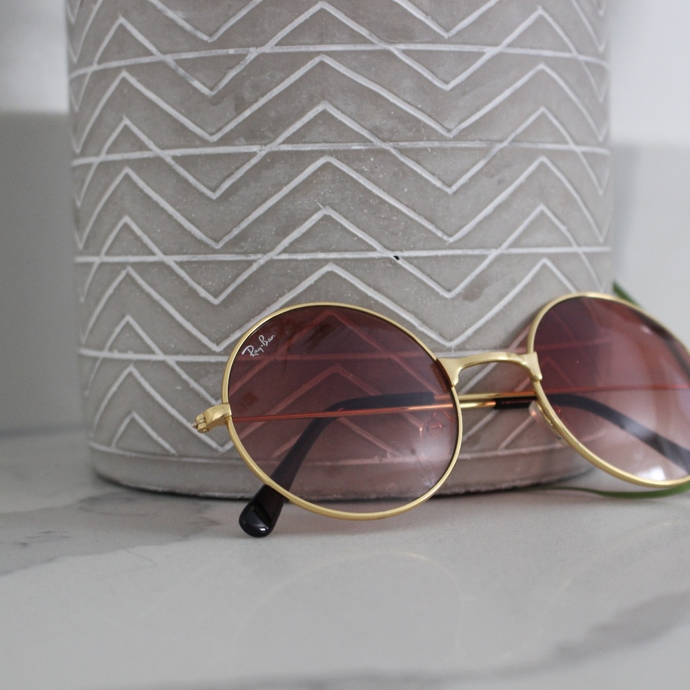 rose colored ray-ban sunglasses